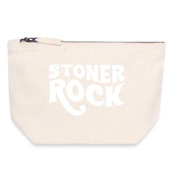 Stoner Rock Typography Design - Canvas Zip Pouch 18 x 19 cm - nature - Front