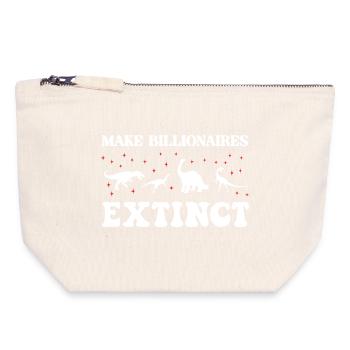 Make Billionaires Extinct - Canvas Zip Pouch 18 x 19 cm - nature - Front
