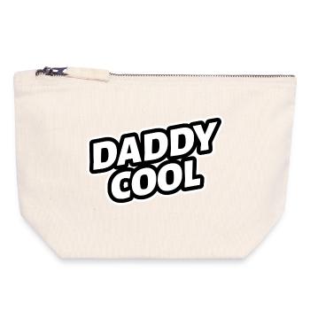 Papa Cool Papa Papa Fête des Pères - Pochette zippée en toile 18 x 19 cm - blanc naturel - Devant