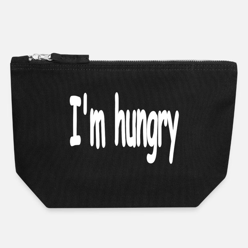 faim - Pochette zippée en toile 18 x 19 cm - noir