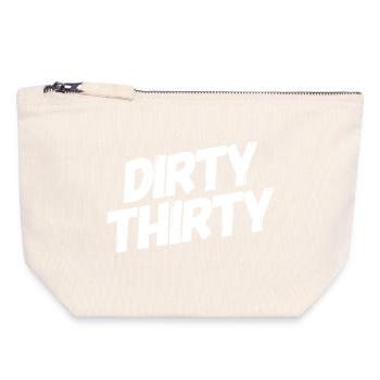 Dirty Thirty 30th Birthday - Canvas Zip Pouch 18 x 19 cm - nature - Front
