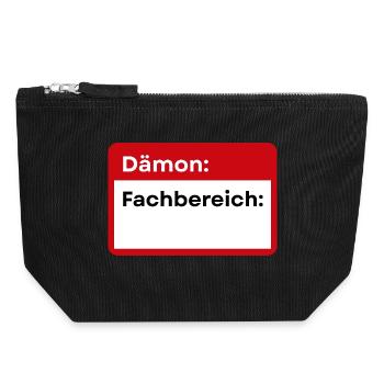 Dämonischer Fachbereich Badge - Canvas Reißverschluss-Täschchen (18 x 19 cm) - Schwarz - Vorne