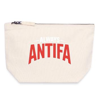 Always Antifa - Antifascist Tee - Canvas Zip Pouch 18 x 19 cm - nature - Front