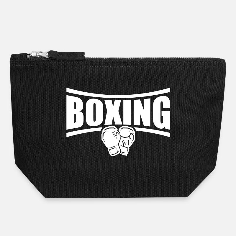 Boxing Boxes - Canvas Zip Pouch 18 x 19 cm - black