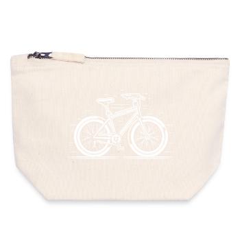 Bicycle Illustration - Canvas Zip Pouch 18 x 19 cm - nature - Front