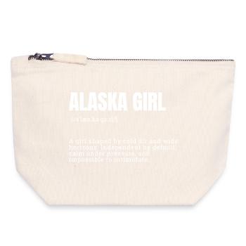 AlaskaGirl Bold Typography - Canvas Zip Pouch 18 x 19 cm - nature - Front