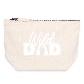 Wild Dad Fatherhood Adventure Silhouette - Canvas Zip Pouch 18 x 19 cm - nature - Front