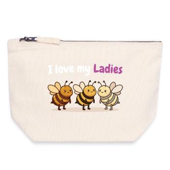 Beekeeper Humor Shirt for Bee Fans - Canvas Zip Pouch 18 x 19 cm - nature - Front