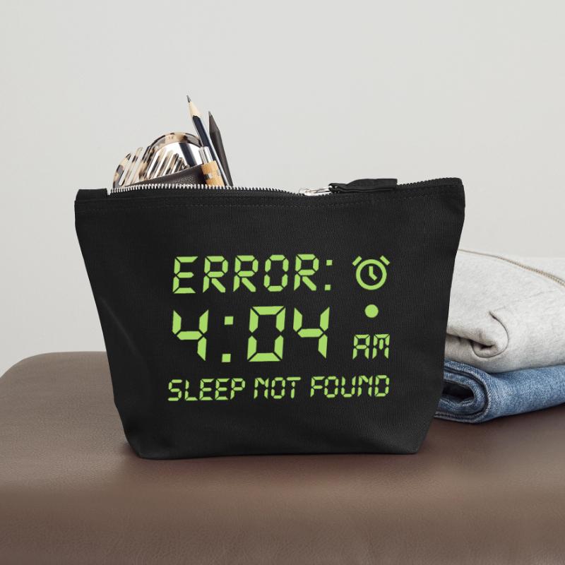 Error 404, sleep not found programmer gamble Canvas Zip Pouch 18 x 19 cm