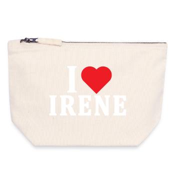 T-Shirt Ich liebe Irene T-Shirt Geschenkidee - Canvas Reißverschluss-Täschchen (18 x 19 cm) - Naturweiß - Vorne