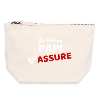 Assertive expression of paternity - Canvas Zip Pouch 18 x 19 cm - nature - Front