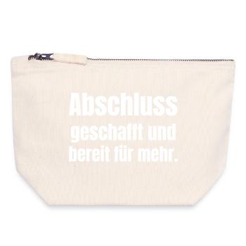 Abschluss geschafft und bereit für mehr - Canvas Reißverschluss-Täschchen (18 x 19 cm) - Naturweiß - Vorne