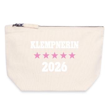 Klempnerin 2026 Beruf Job Arbeit Ausbildung Lehre - Canvas Reißverschluss-Täschchen (18 x 19 cm) - Naturweiß - Vorne
