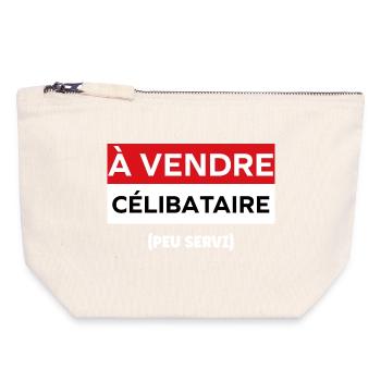 bachelor - Canvas Zip Pouch 18 x 19 cm - nature - Front