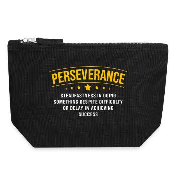 Dictons de motivation - Pochette zippée en toile 18 x 19 cm - noir - Devant