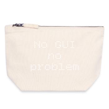No GUI no problem - Canvas Reißverschluss-Täschchen (18 x 19 cm) - Naturweiß - Vorne