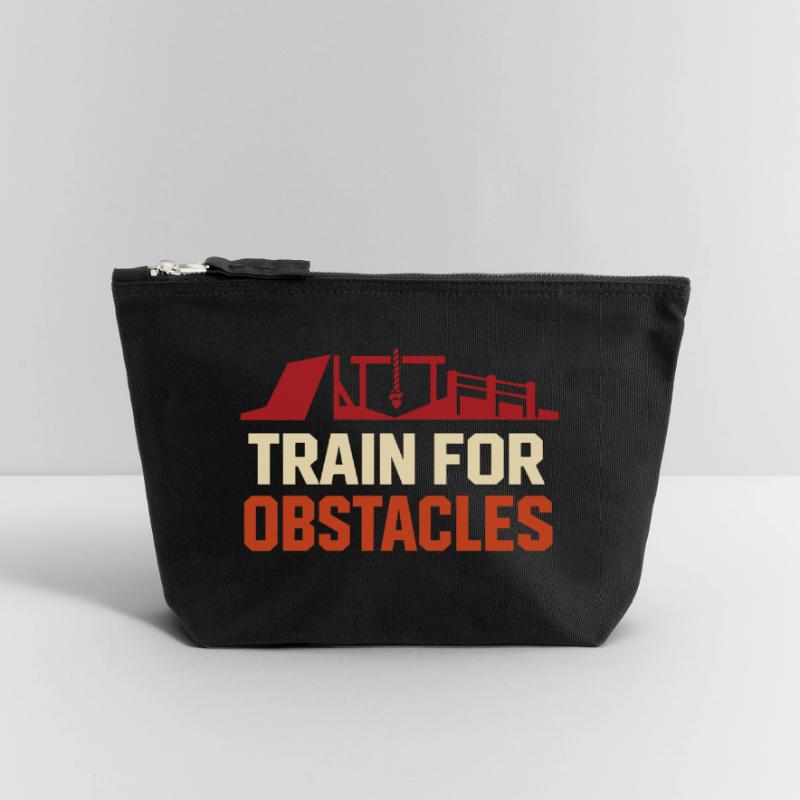 Parcours d’obstacles Course d’obstacles OCR Pochette zippée en toile 18 x 19 cm