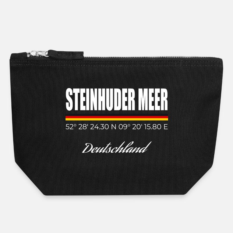 Steinhuder Meer - Pochette zippée en toile 18 x 19 cm - noir