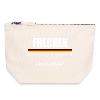 Frechen - Canvas Reißverschluss-Täschchen (18 x 19 cm) - Naturweiß - Vorne