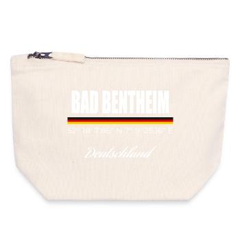 Bad Bentheim - Canvas Reißverschluss-Täschchen (18 x 19 cm) - Naturweiß - Vorne