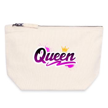 Queen - Canvas Zip Pouch 18 x 19 cm - nature - Front