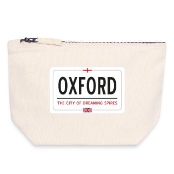Ortsschild von Oxford - Canvas Reißverschluss-Täschchen (18 x 19 cm) - Naturweiß - Vorne