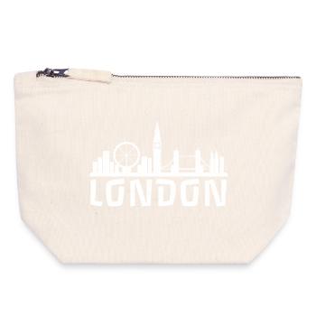 London Calling - Canvas Reißverschluss-Täschchen (18 x 19 cm) - Naturweiß - Vorne