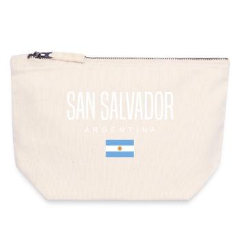 San Salvador Argentina Argentinian - Canvas Zip Pouch 18 x 19 cm - nature - Front