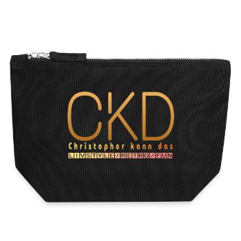 Christopher peut le faire - Pochette zippée en toile 18 x 19 cm - noir - Devant