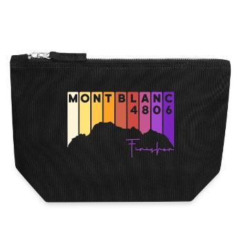 Mont Blanc Finisher Mountaineer Chamonix Montblanc - Canvas Zip Pouch 18 x 19 cm - black - Front