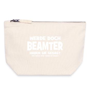 Become a civil servant they said - That makes Sp - Canvas Zip Pouch 18 x 19 cm - nature - Front