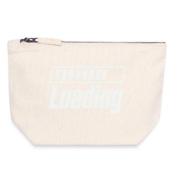 Chargement de la barre de chargement - Pochette zippée en toile 18 x 19 cm - blanc naturel - Devant