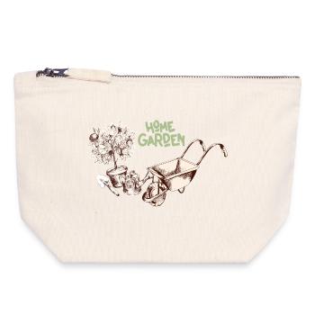 Jardin de la Maison - Pochette zippée en toile 18 x 19 cm - blanc naturel - Devant