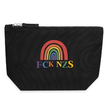 FCK NZS - Canvas Zip Pouch 18 x 19 cm - black - Front
