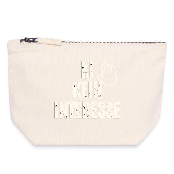 No interest in AI - Canvas Zip Pouch 18 x 19 cm - nature - Front