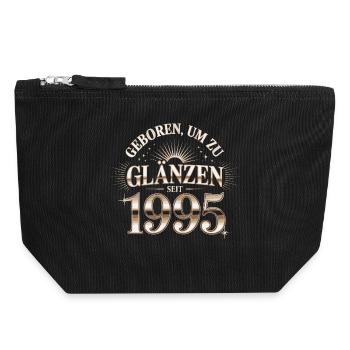 Born to shine 1995 - Canvas Zip Pouch 18 x 19 cm - black - Front
