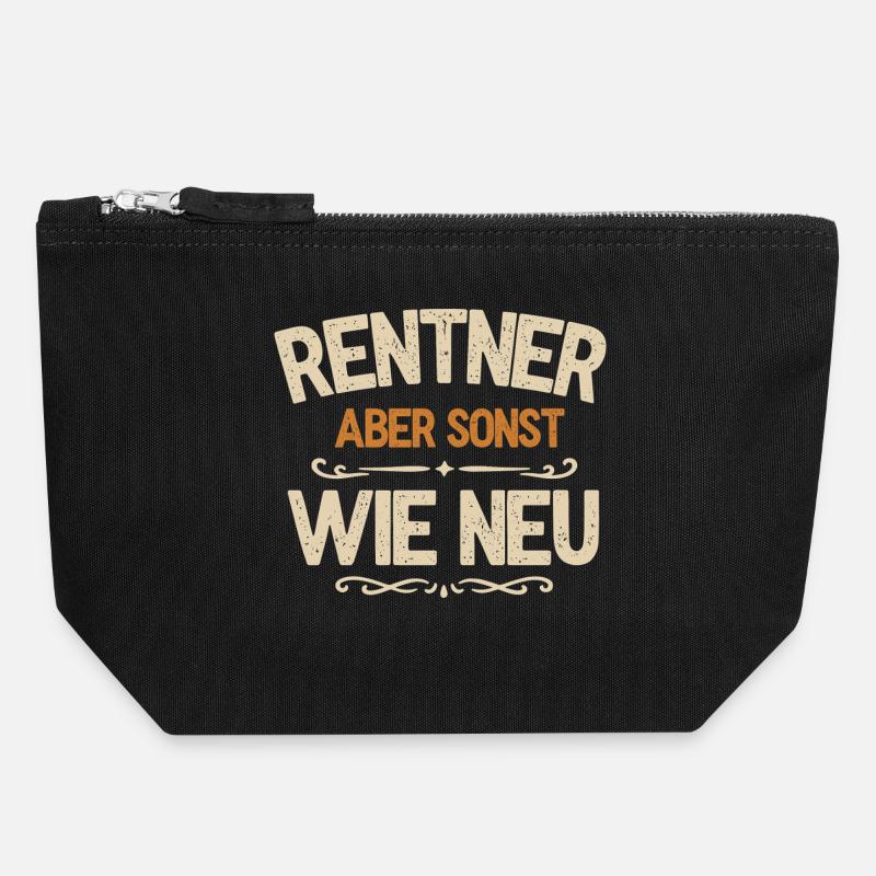 Retraités - Mais sinon, comme neufs - Pochette zippée en toile 18 x 19 cm - noir
