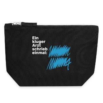 Ein Kluger Arzt Medizinstudent Praxis Ärzte Arzt - Canvas Reißverschluss-Täschchen (18 x 19 cm) - Schwarz - Vorne