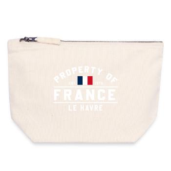 From France Le Havre Brand - Canvas Zip Pouch 18 x 19 cm - nature - Front