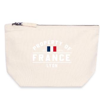 Droit immobilier Lyon 1872 - Pochette zippée en toile 18 x 19 cm - blanc naturel - Devant