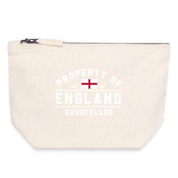Angleterre Immobilier Sunderland - Pochette zippée en toile 18 x 19 cm - blanc naturel - Devant