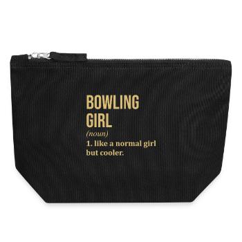 bowling - Pochette zippée en toile 18 x 19 cm - noir - Devant