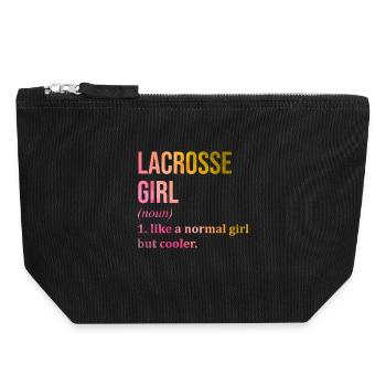 Lacrosse - Canvas Reißverschluss-Täschchen (18 x 19 cm) - Schwarz - Vorne