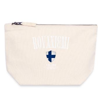 Rovaniemi Finlande, souvenir Rovaniemi - Pochette zippée en toile 18 x 19 cm - blanc naturel - Devant