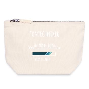 Ingénierie du son Etudes Formation Métier Technicien du son - Pochette zippée en toile 18 x 19 cm - blanc naturel - Devant