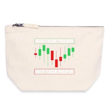 Finanzen Aktien Geld Trading Bitcoin Kapital - Canvas Reißverschluss-Täschchen (18 x 19 cm) - Naturweiß - Vorne