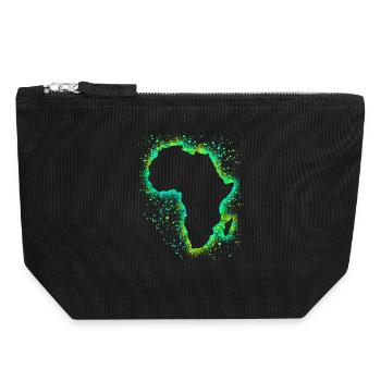 Africa - Canvas Zip Pouch 18 x 19 cm - black - Front