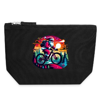 Santa VTT Néon - Pochette zippée en toile 18 x 19 cm - noir - Devant