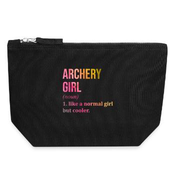 Archery - Canvas Zip Pouch 18 x 19 cm - black - Front