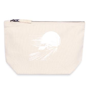 Railway Graphic - Canvas Zip Pouch 18 x 19 cm - nature - Front
